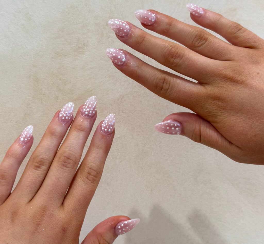 polka dot nails